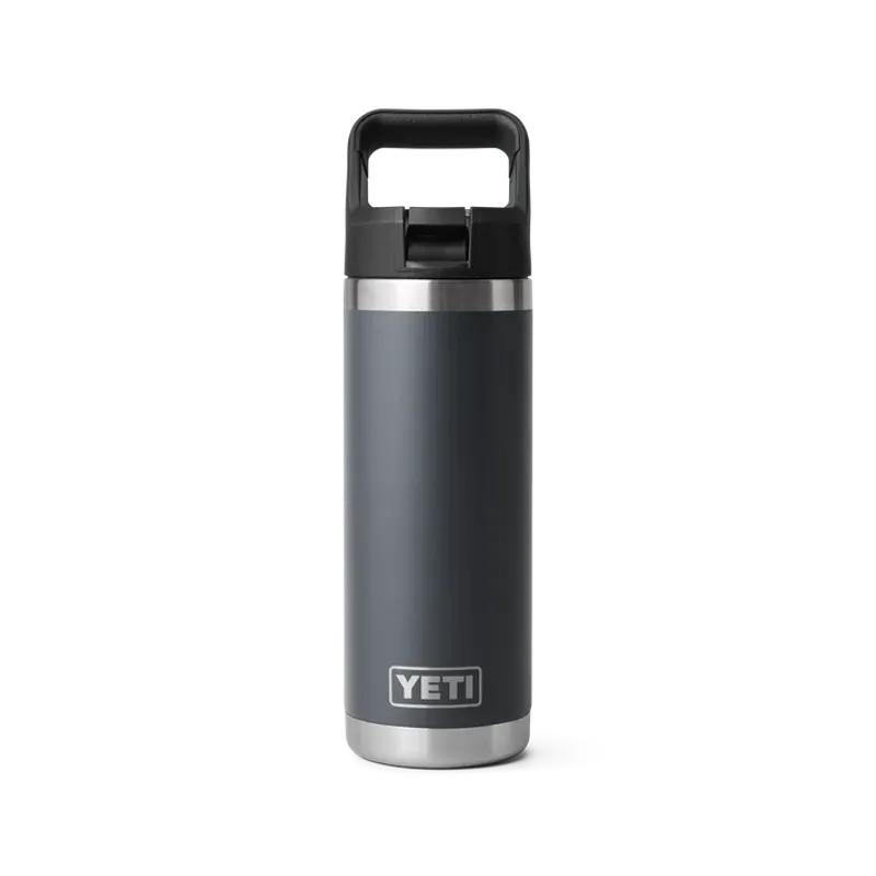 Yeti Rambler 18oz Bottle w/Straw Cap charcoal (532ml)