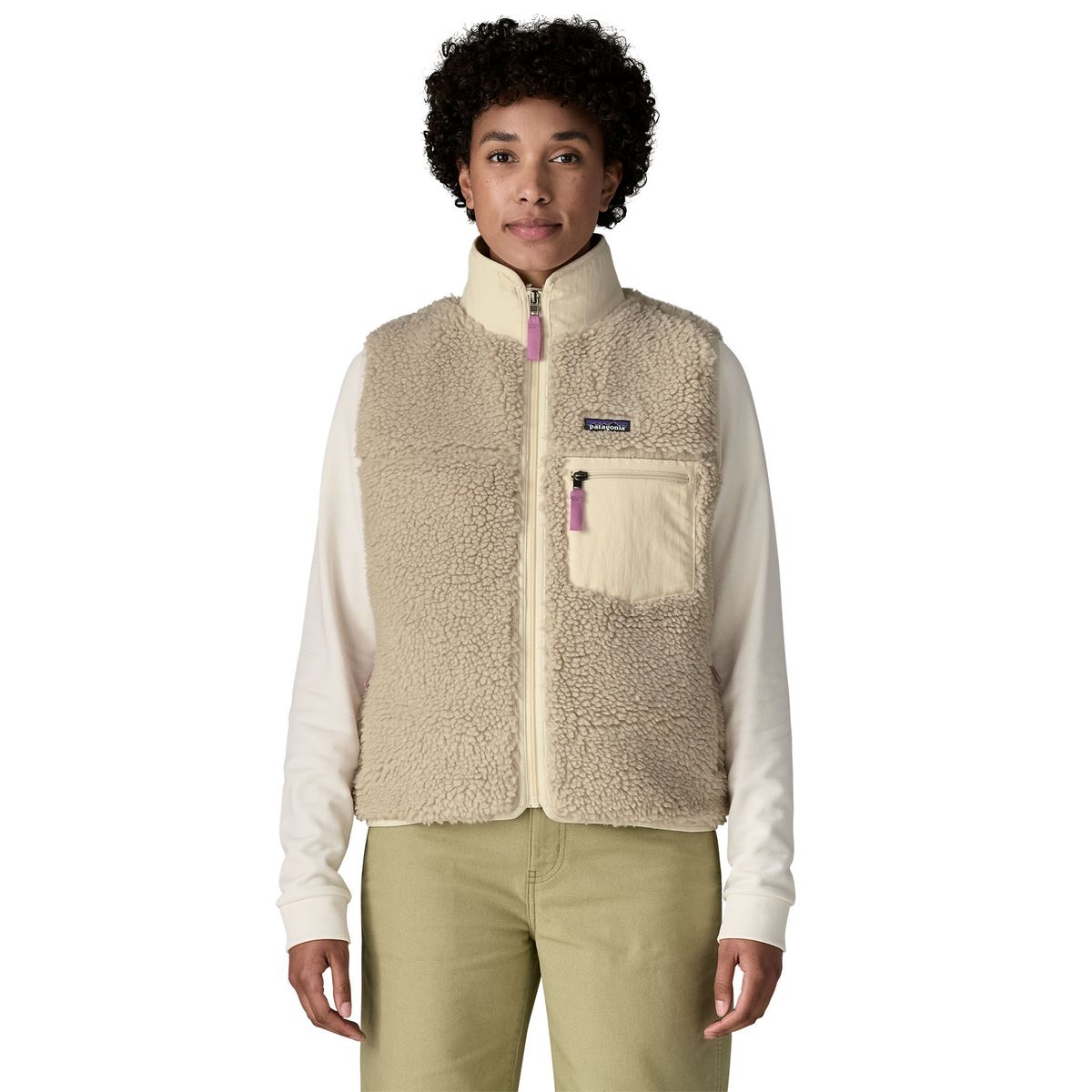 Patagonia Classic Retro-X Vest W's natural w/light violet