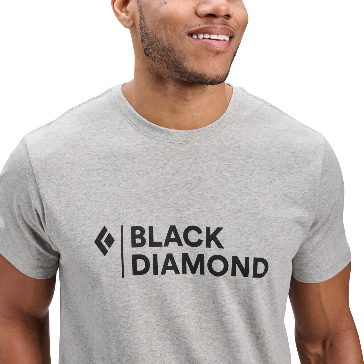 Black Diamond Stacked Logo Tee M's nickel heather 