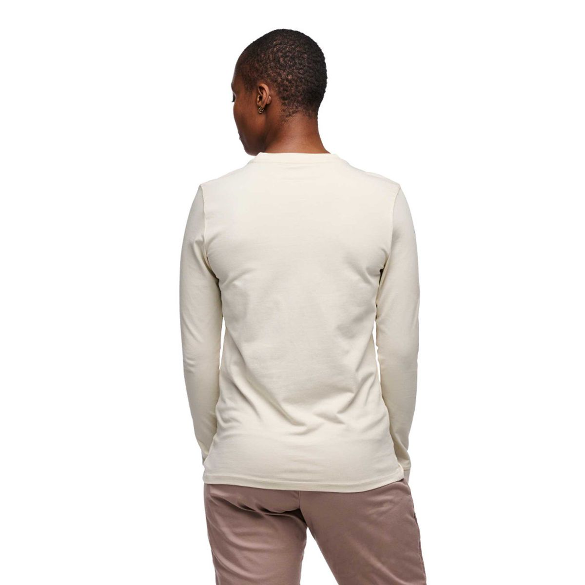 Black Diamond W Heritage Wordmark LS Tee off white