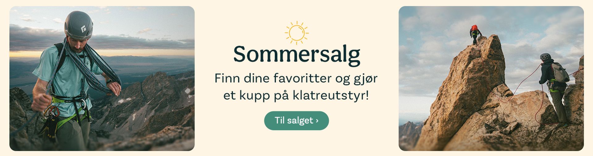 Sommersalg – finn dine favoritter og gjør et kupp på klatreutstyr!